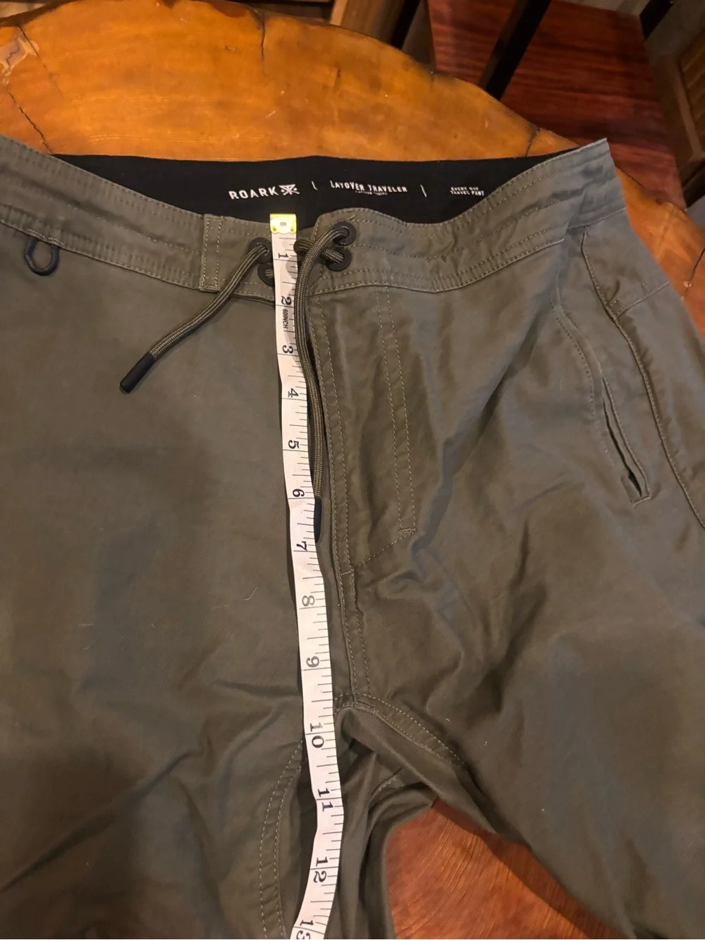 Men's Roark Olive Green Layover Traveller Pants